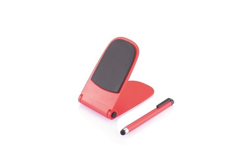 Smartphone-Halter - Push Phone Stand mit Eingabestift, rot