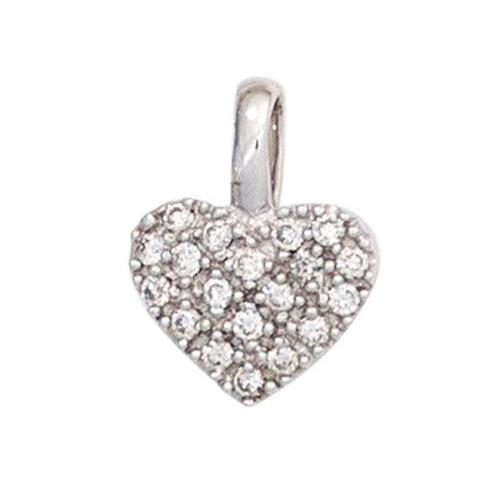 Anh�nger Herz 585 Gold Wei�gold 19 Diamanten Brillanten