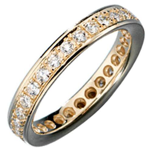 Memory Ring 585 Gelbgold mit Diamanten rundum Memoryring (Gr��e: 58)