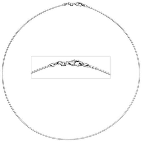 Halsreif 585 Wei�gold 1,2 mm 45 cm Halskette Wei�goldhalsreif