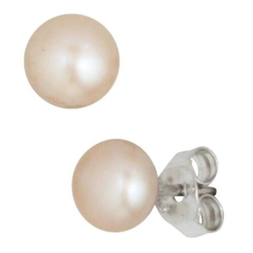 Ohrstecker 925 Sterling Silber 2 S��wasserperlen Perlen rose Ohrringe