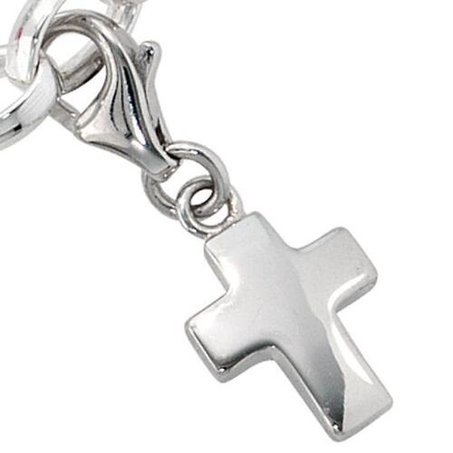 Einhnger Charm Kreuz 925 Sterling Silber rhodiniert