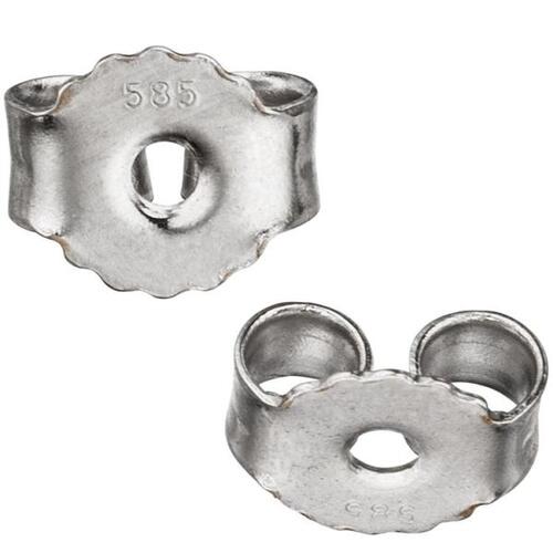 Pousetten 585 Gold Wei�gold Goldpousetten Verschluss f�r Ohrstecker