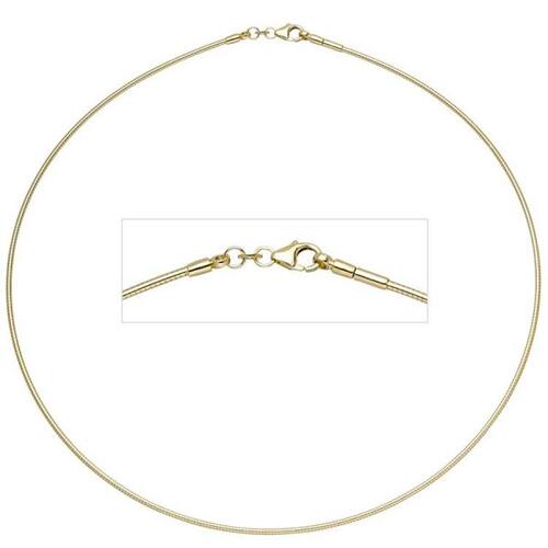 Halsreif 333 Gelbgold 1,5 mm 42 cm Halskette Goldhalsreif Karabiner