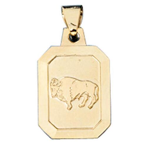 Anh�nger Sternzeichen Stier 333 Gelbgold matt Sternzeichen Anh�nger