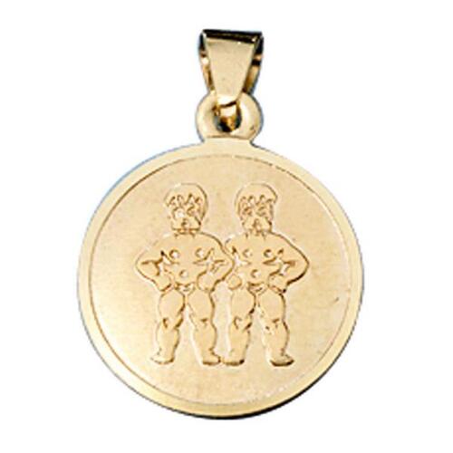 Anh�nger Sternzeichen Zwilling 333 Gelbgold matt Sternzeichen Anh�nger