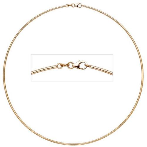 Halsreif 585 Rotgold 1,8 mm 45 cm Halskette Rotgoldhalsreif Karabiner