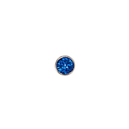 Piercing Nasenpiercing, Nasenstecker Edelstahl mit Kristallstein, blau