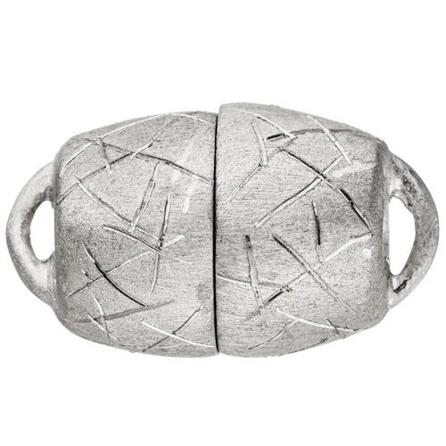 Kettenschlie�e Magnet-Schlie�e 925 Sterling Silber eismatt Kettenverschluss