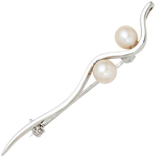 Brosche Anh�nger 925 Sterling Silber 2 S��wasser Perlen