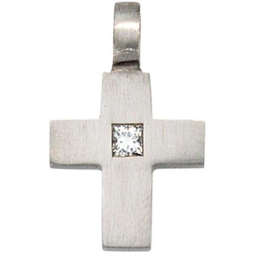 Anh�nger Kreuz 950 Platin 1 Diamant 0,06 ct. Kreuz Anh�nger