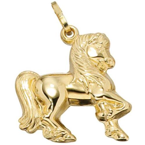 Kinder Anh�nger Pferd 333 Gold Gelbgold Pferdeanh�nger