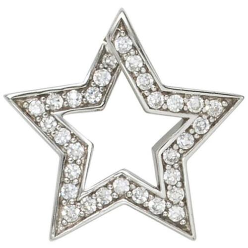 Anh�nger Stern 925 Sterling Silber rhodiniert mit Zirkonia