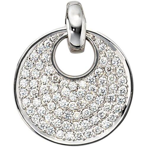 Anh�nger rund 585 Wei�gold 78 Diamanten Brillanten 1,45 ct. 23,5 mm