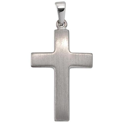 Anh�nger Kreuz 925 Sterling Silber mattiert Kreuz Anh�nger Silberkreuz