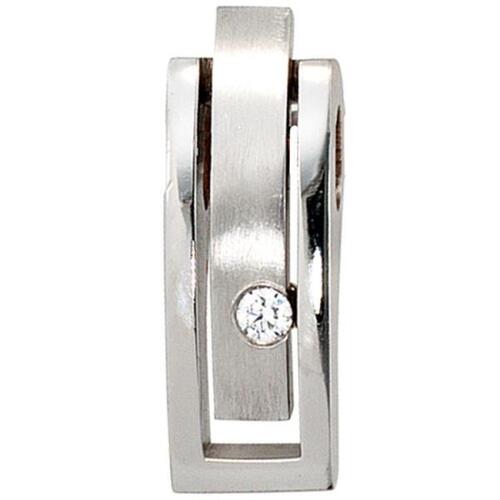 Anh�nger 950 Platin mattiert 1 Diamant Brillant 0,10 ct.