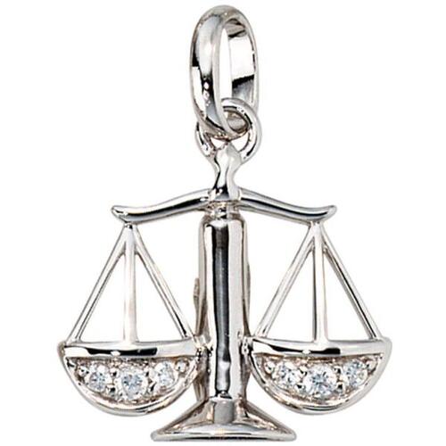 Anh�nger Sternzeichen Waage 925 Silber mit Zirkonia