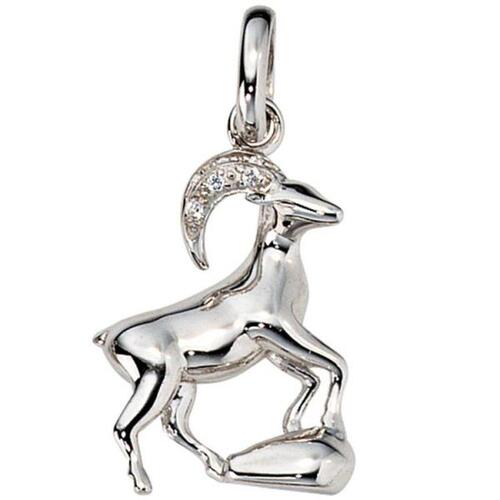 Anh�nger Sternzeichen Steinbock 925 Silber mit Zirkonia