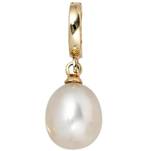 Einh�nger Anh�nger 585 Gelbgold 1 S��wasser Perle Perlen Anh�nger