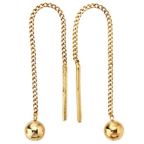 Durchzieh-Ohrhnger 333 Gold Gelbgold Ohrringe zum Durchziehen