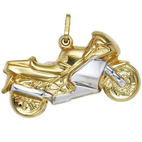 Anh�nger Motorrad 333 Gold Gelbgold bicolor