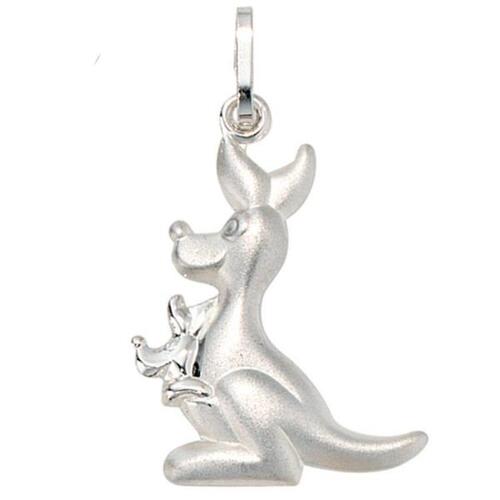 Kinder Anh�nger K�nguru 925 Sterling Silber mattiert Kinderanh�nger