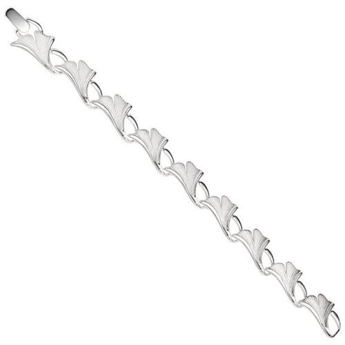 Armband Ginko Ginkgo 925 Sterling Silber mattiert 19 cm - 12 mm