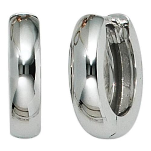 Creolen rund 585 Gold Wei�gold Ohrringe Goldohrringe Goldcreolen