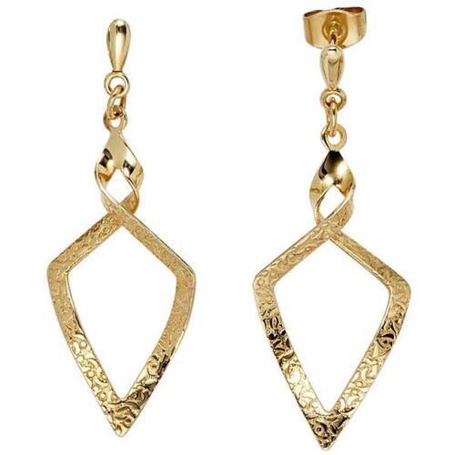Ohrh�nger eckig spitz 375 Gold Gelbgold Ohrringe Ohrstecker
