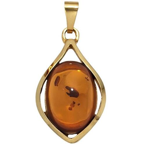 Anh�nger 375 Gold Gelbgold 1 Bernstein Bernsteinanh�nger