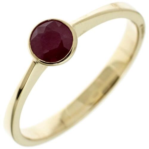 Damen Ring 333 Gelbgold 1 Rubin rot Goldring (Gr��e: 54)