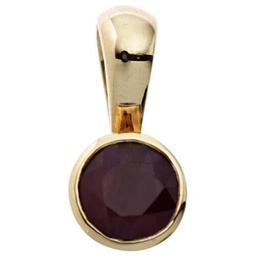 Anh�nger rund 333 Gold Gelbgold 1 Rubin rot Gold Anh�nger