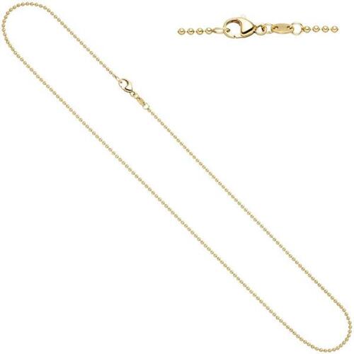 Kugelkette 585 Gelbgold 1,5 mm 42 cm Halskette Goldkette Karabiner