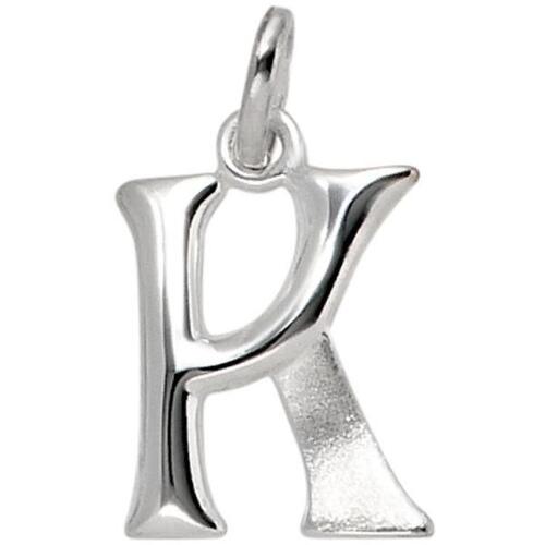 Anhnger Buchstabe K 925 Sterling Silber matt Buchstabenanhnger