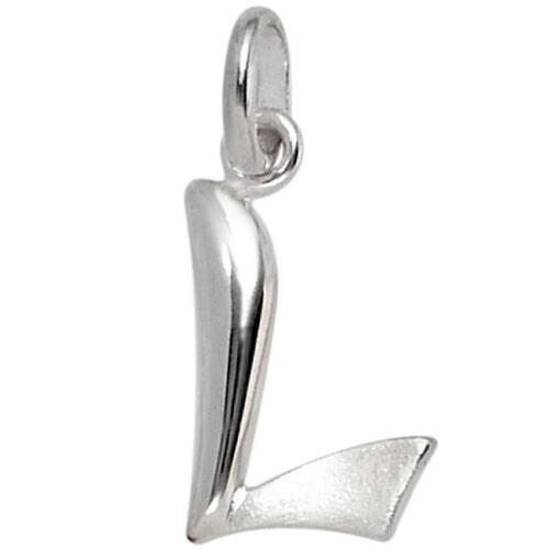 Anhnger Buchstabe L 925 Sterling Silber matt Buchstabenanhnger