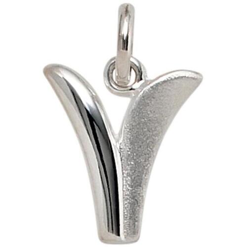 Anh�nger Buchstabe V 925 Sterling Silber matt Buchstabenanh�nger