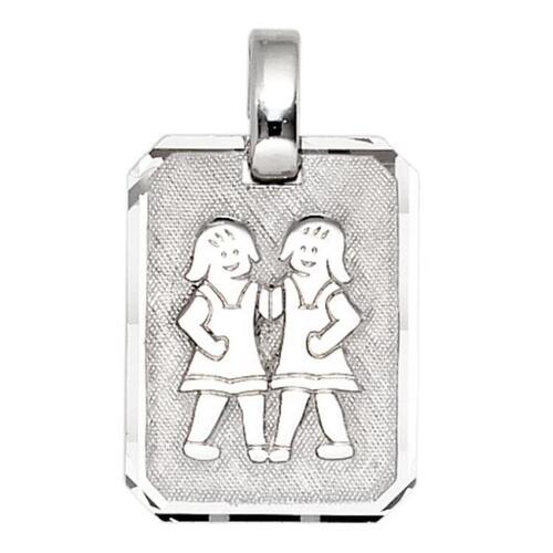 Anh�nger Sternzeichen Zwilling 925 Sterling Silber teilmattiert