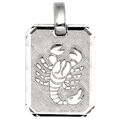 Anh�nger Sternzeichen Skorpion 925 Sterling Silber; teilmattiert