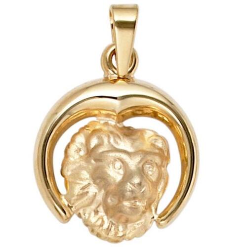 Anhnger Sternzeichen Lwe 375 Gelbgold matt Sternzeichenanhnger