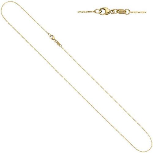 Ankerkette 585 Gelbgold diamantiert 0,6 mm 42 cm Halskette