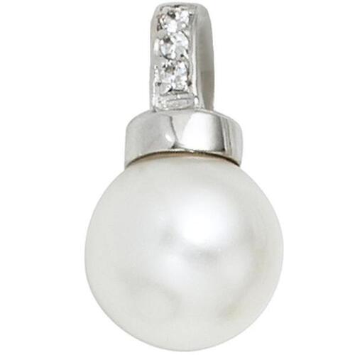 Anh�nger 925 Sterling Silber rhodiniert 3 Zirkonia