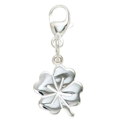 Einh�nger Charm Kleeblatt 925 Sterling Silber rhodiniert