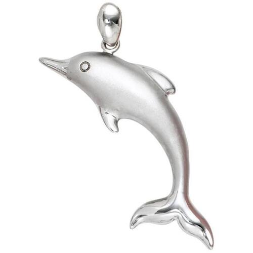 rhodiniert 925 direkt Delfin Sterling Anhänger Silber - | Anhänger bestellen Medaillons teilmattiert