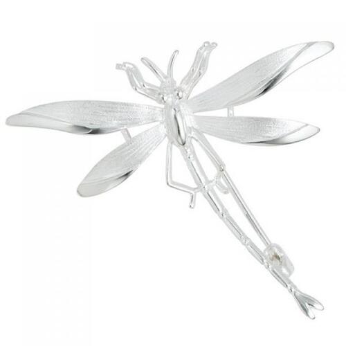 Brosche Anh�nger Libelle 925 Sterling Silber mattiert Silberbrosche