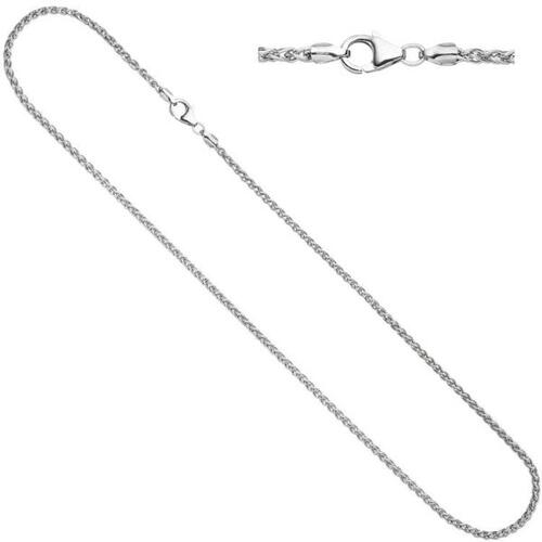 Zopfkette 925 Silber rhodiniert 2,2 mm 45 cm Halskette Karabiner