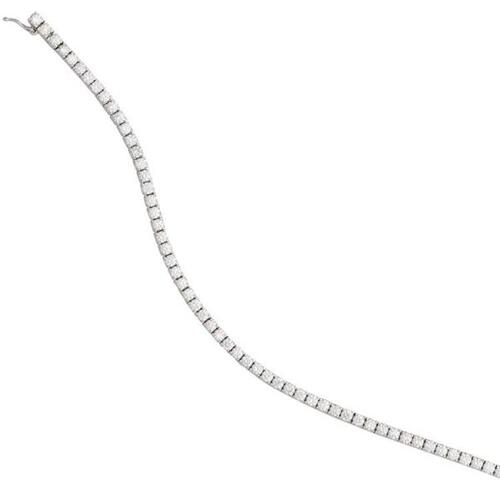 Armband 750 Gold Wei�gold 68 Diamanten Brillanten 3,53ct. 18 cm