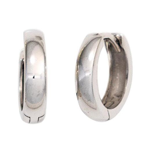 Creolen rund 375 Gold Wei�gold Ohrringe Wei�goldohrringe