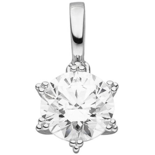 Anh�nger 333 Gold Wei�gold 1 Zirkonia