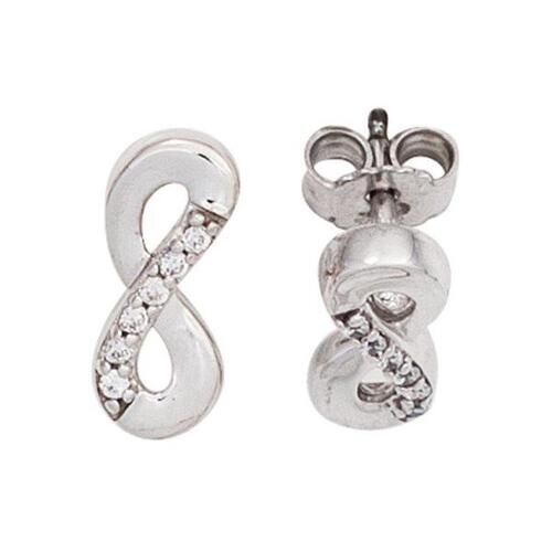 Ohrstecker 333 Wei�gold 12 Zirkonia