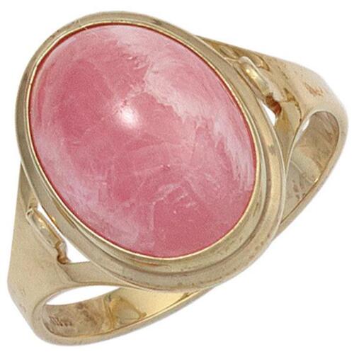 Damen Ring 585 Gold Gelbgold 1 Rhodochrosit rosa Goldring (Gr��e: 50)